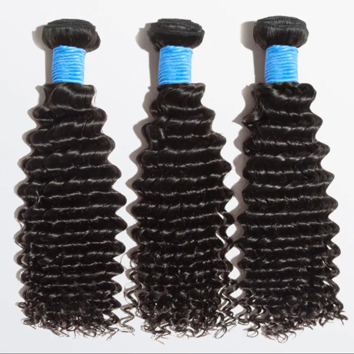 👑 Deep Curly Brazilian 100% Virgin Hair Bundles (10”–30”)
