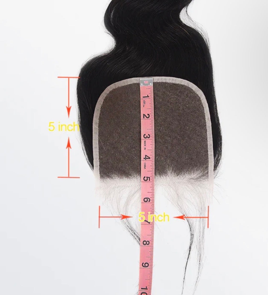 ✨ 5x5 Free Parted Lace Closure – Body Wave