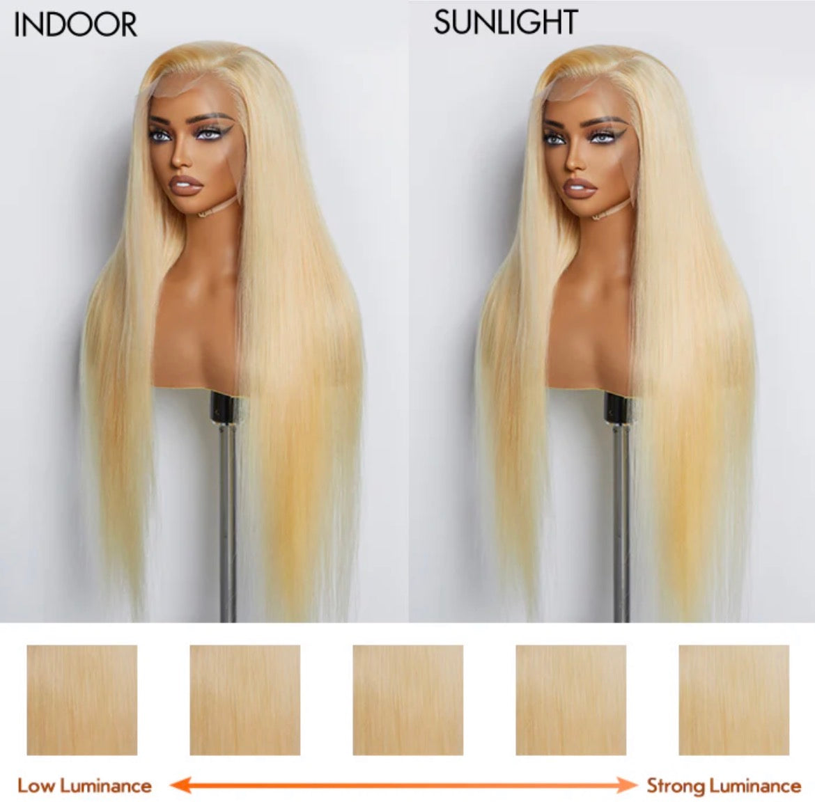 ✨ 200% Density 13x4 Pre-Plucked Lace Frontal Wig Straight #613 | Blessed Hands Hair Co.
