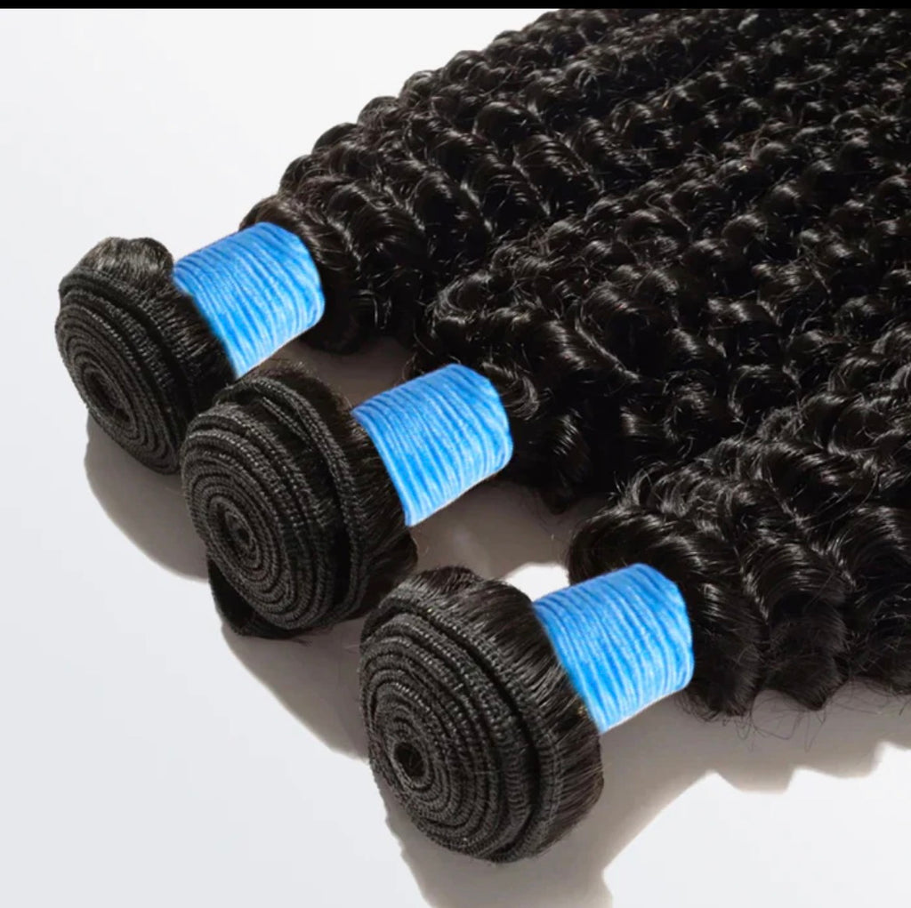 👑 Kinky Curly Brazilian 100% Virgin Hair Bundles (10”–30”)