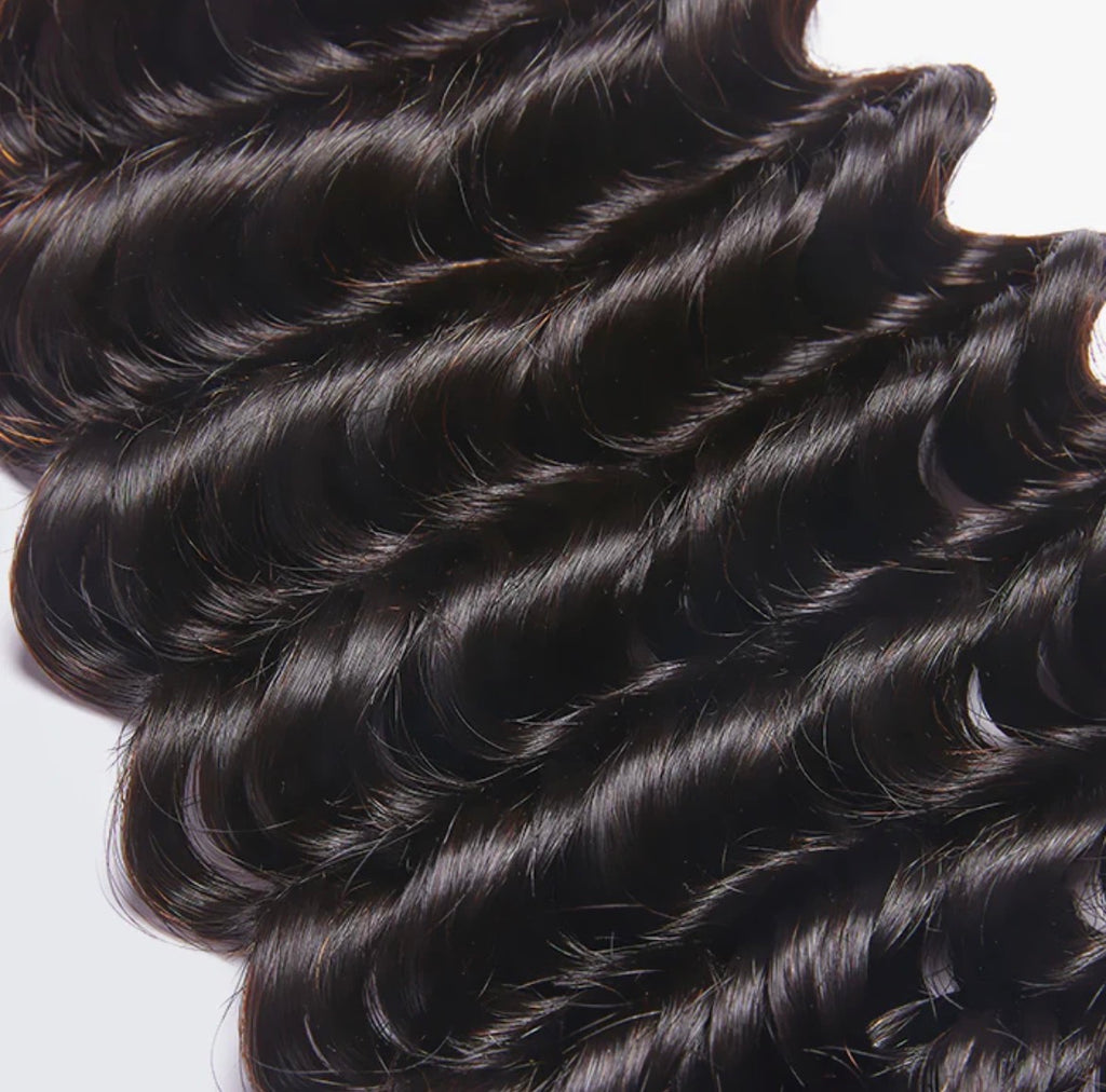 👑 Deep Wave Brazilian 100% Virgin Hair Bundles (10”–30”)