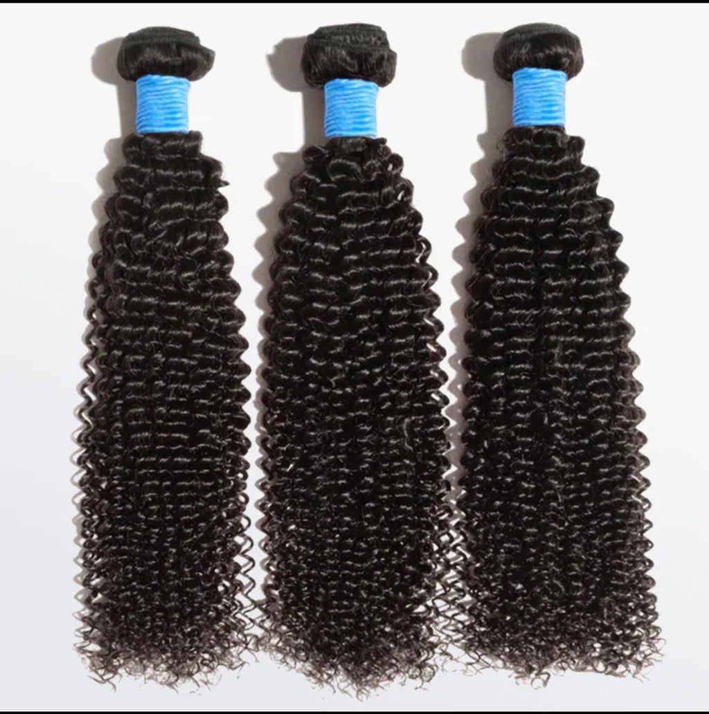 👑 Kinky Curly Brazilian 100% Virgin Hair Bundles (10”–30”)