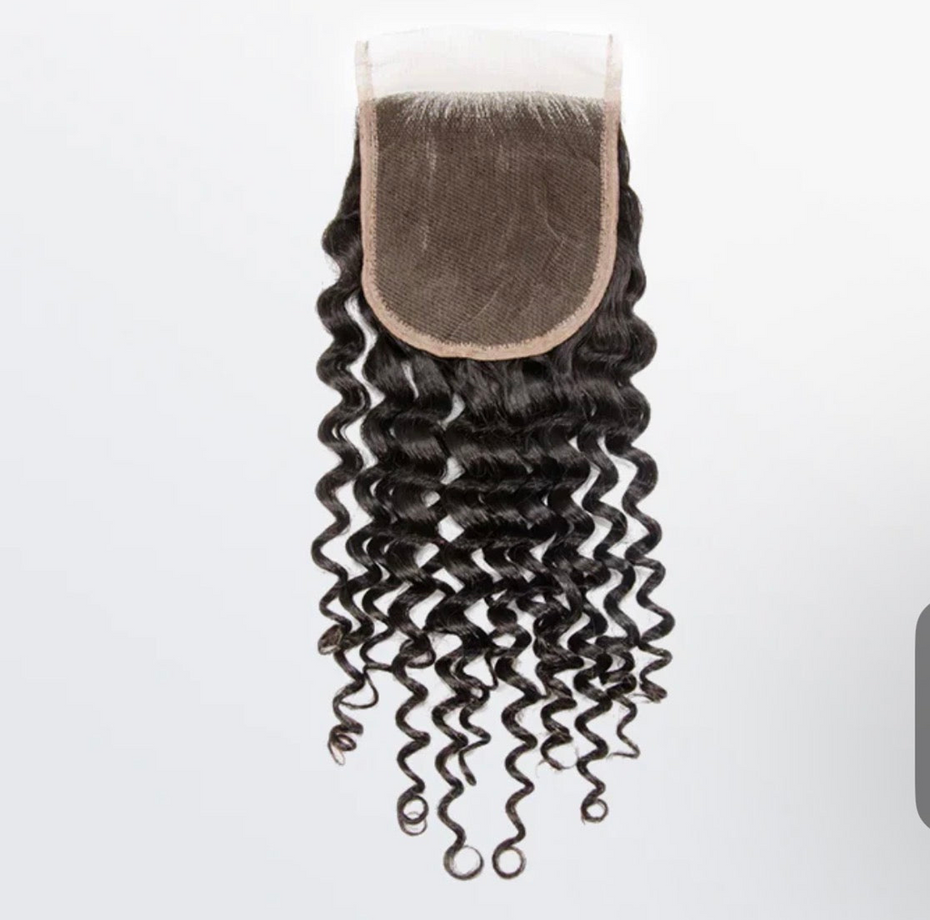 ✨ 4x4 Free Parted Lace Closure – Deep Curly