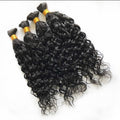 ✨ Water Wave Bulk Hair for Braiding – #1B Natural Black