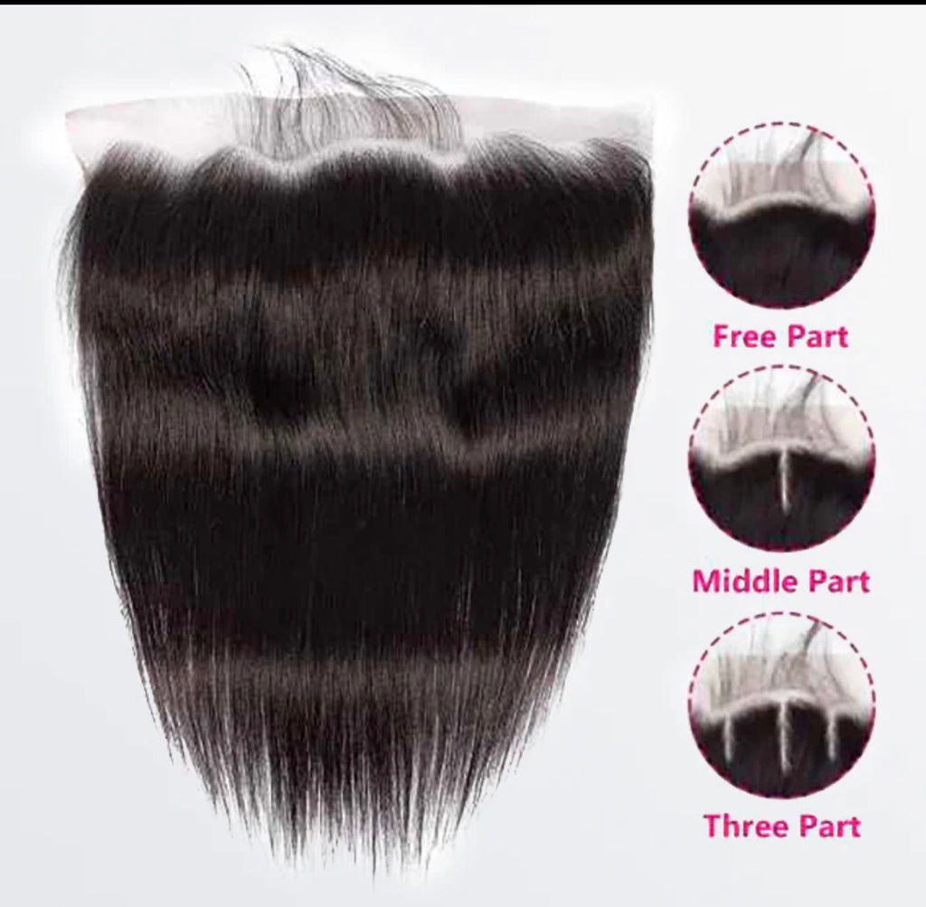👑13x6 HD Free Parted Frontal – Straight✨