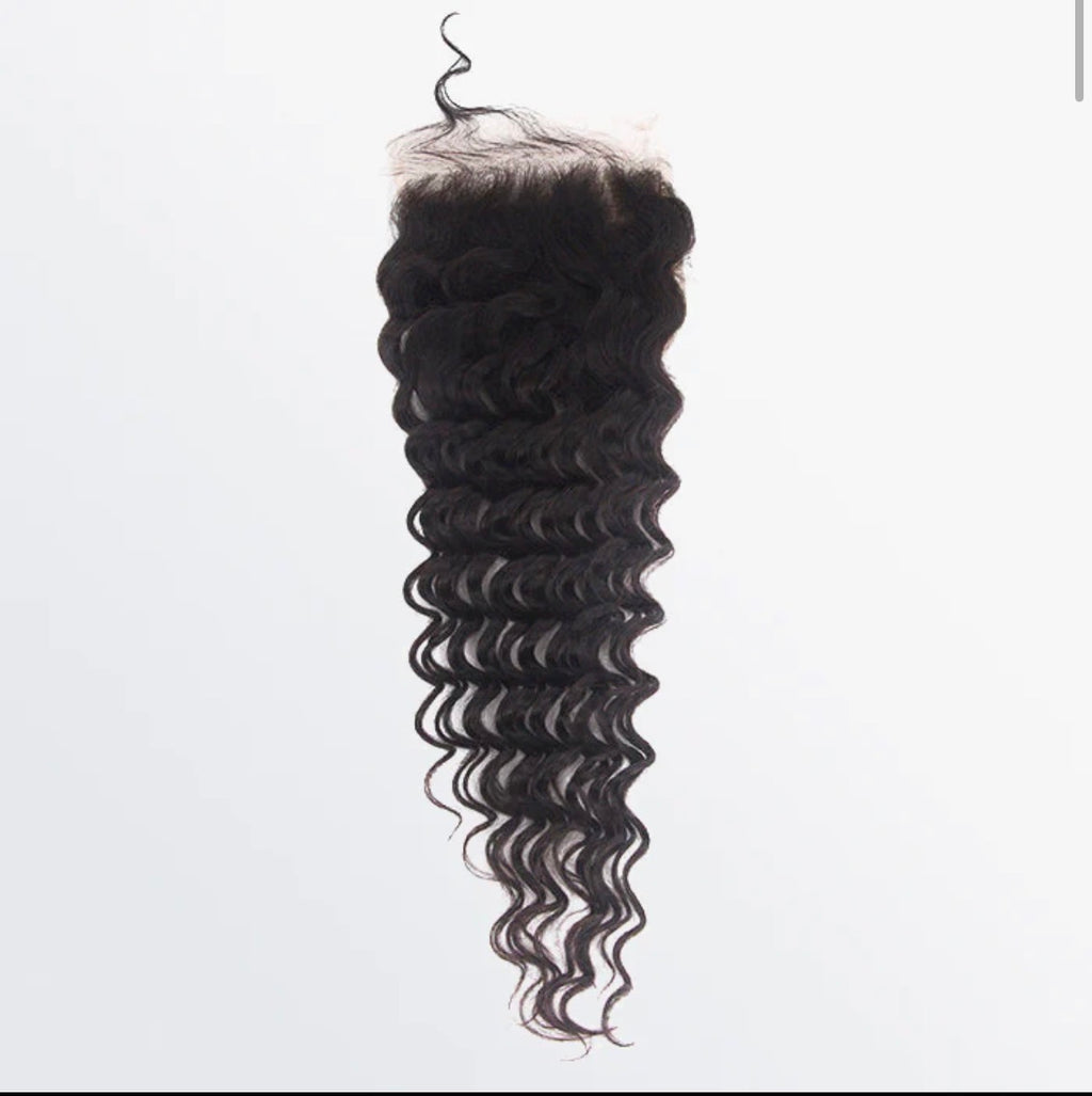 ✨ 5x5 Free Parted Lace Closure – Deep Wave